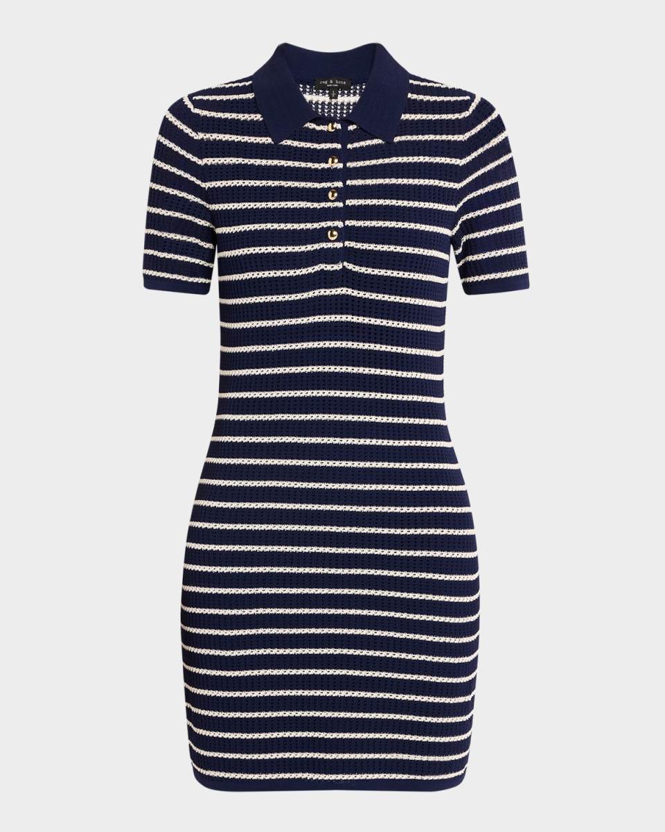 Viola Stripe Polo Dress